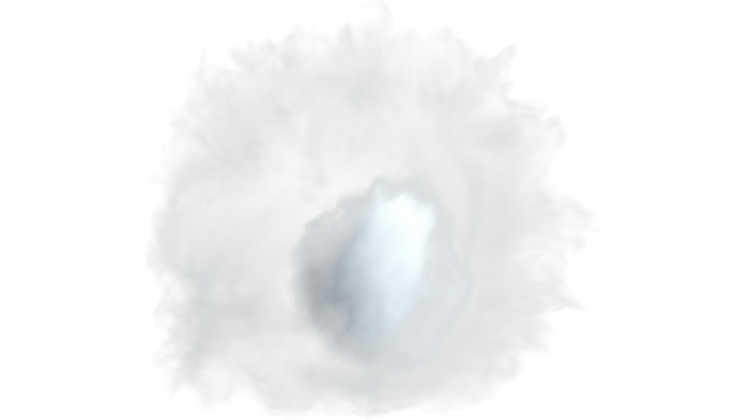 HD VFX of Icey Cloud Spray  Camera
