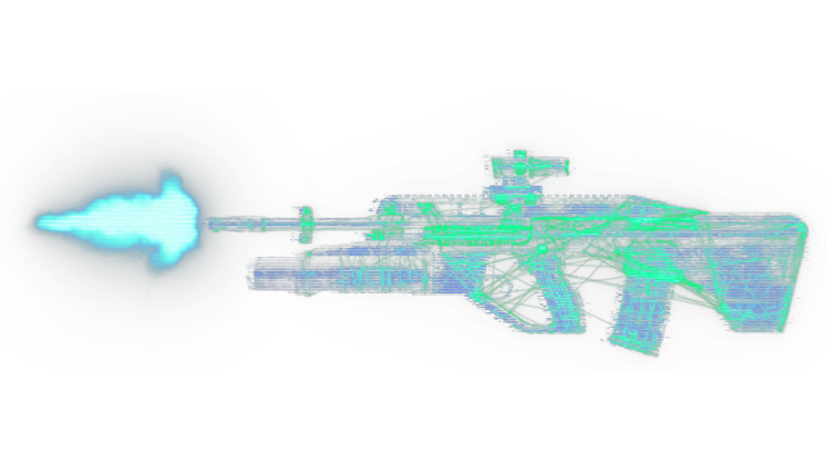 Free Video Effect of Loopable Gun Hologram 