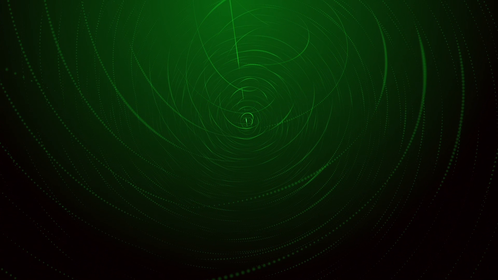 Looping Green Spirals Effect