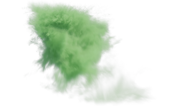 HD VFX of Magic Green Smoke Flight Cloud 