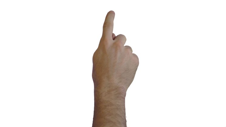 HD VFX of  Male Hand  Single Finger Double Tap