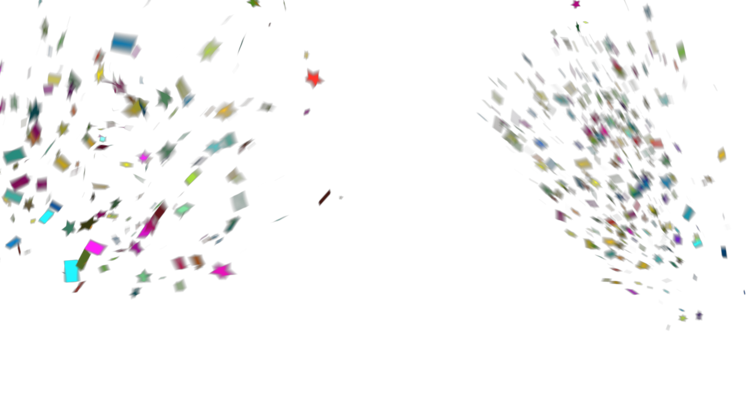 HD VFX of Mixed Confetti Burst  Tight