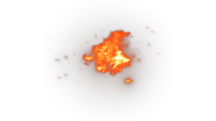 HD VFX of Scifi Muzzle Flash Fiery Front