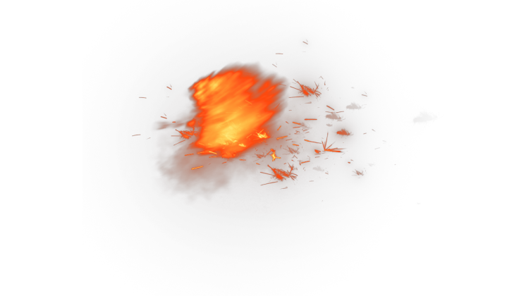 HD VFX of Scifi Muzzle Flash Fiery Side