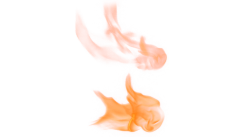 Sideways Orange Flamethrower Tiny Shift Effect