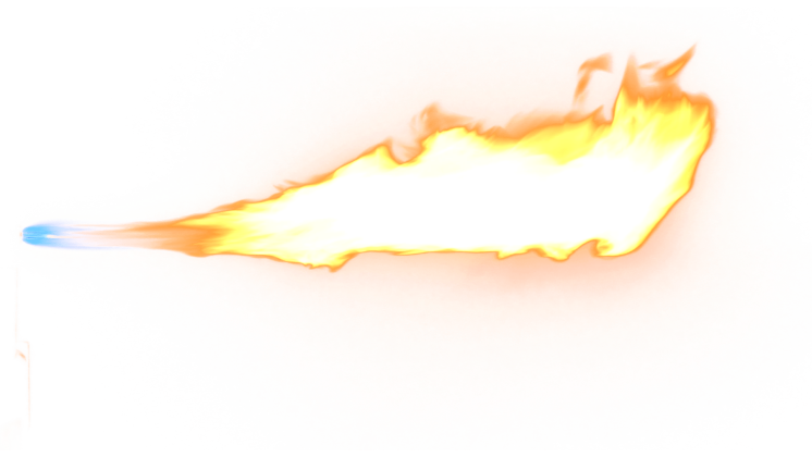 HD VFX of Sideways Weird Flamethrower 