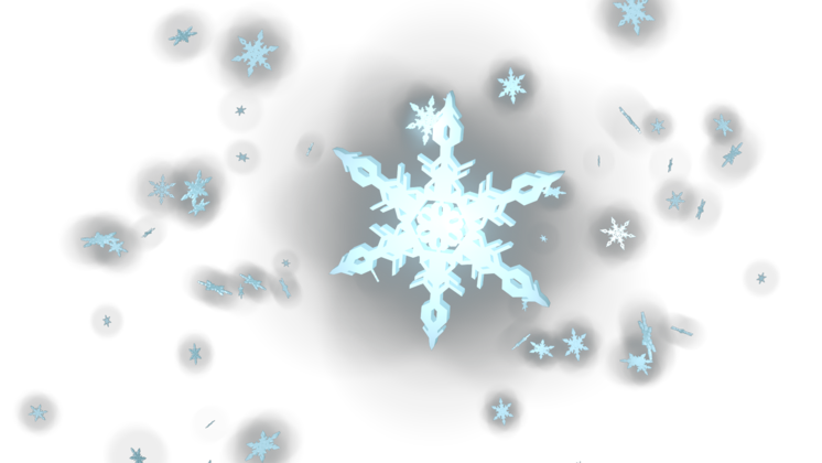 HD VFX of Snow Flakes Transition 