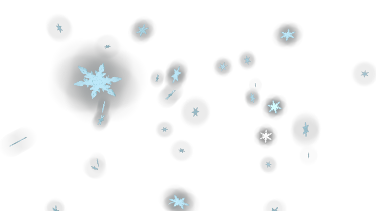 HD VFX of Snow Flakes Transition