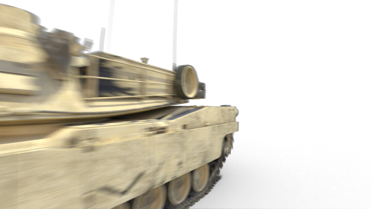 HD VFX of Tank Roll Past Camera
