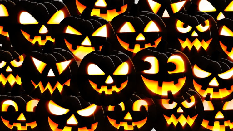 HD VFX of Halloween  Pumpkins Transition