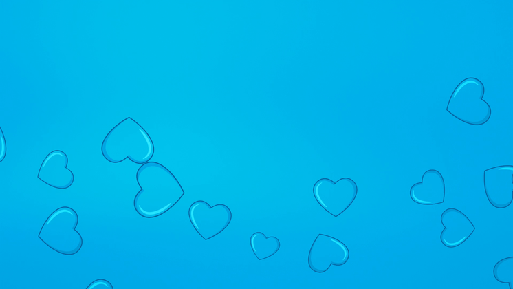HD VFX of Valentines Blue Heart Background