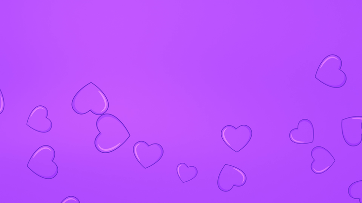 HD VFX of Valentines Purple Heart Background