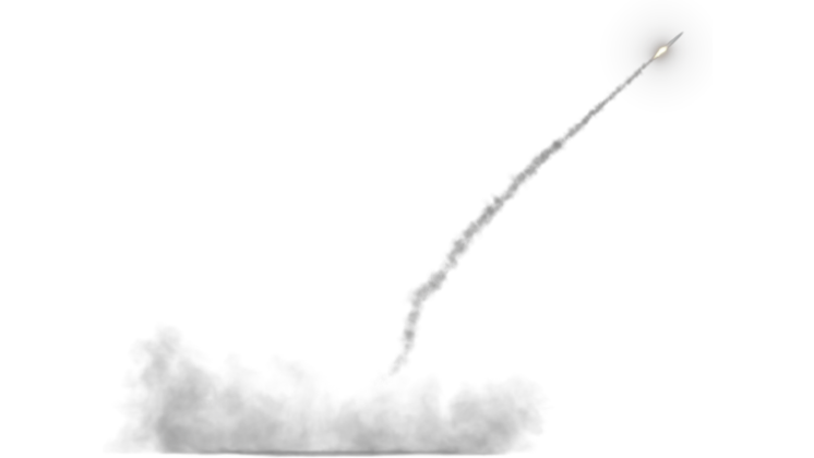 HD VFX of Missile Wide Launch 
