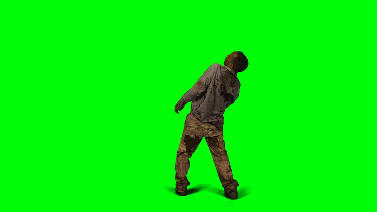 Free Video Effect of Zombie  Wide Standing Away From Camera