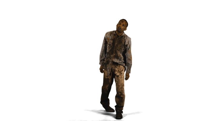 HD VFX of  Zombie  Wide Standing Towards Camera