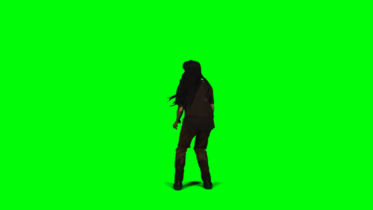 Free Video Effect of Zombie  Wide Standing Away From Camera