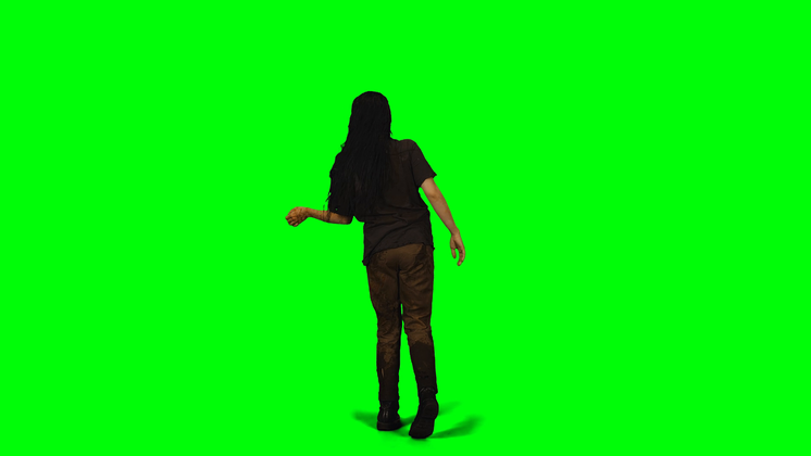 Free Video Effect of Zombie  Wide Walking Away From Camera