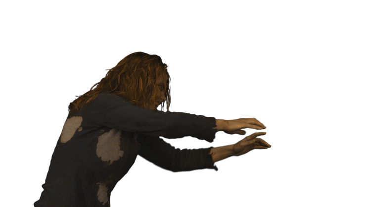 HD VFX of  Zombie  Mid Reaching Side