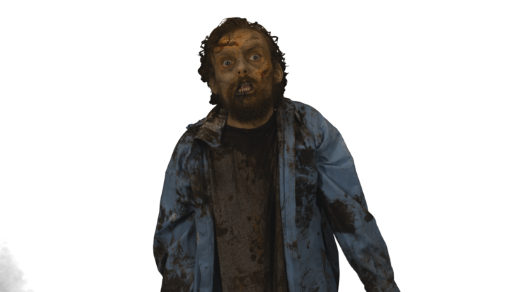 HD VFX of  Zombie  Mid Standing Front