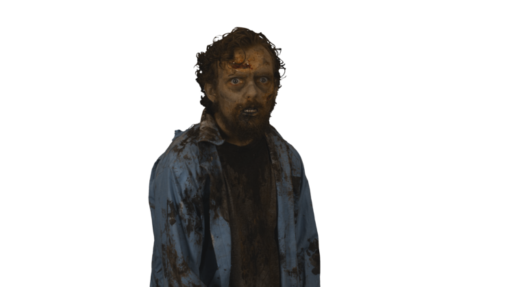 HD VFX of  Zombie  Mid Turn Toward Cam