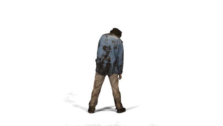 HD VFX of  Zombie  Wide Standing Back