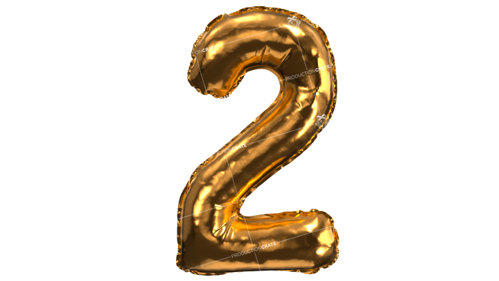 Number Two 2 Balloon Font Stock Photo - Download Image Now