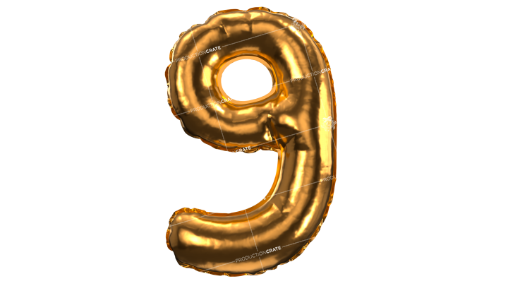 Balloon Font Number 9