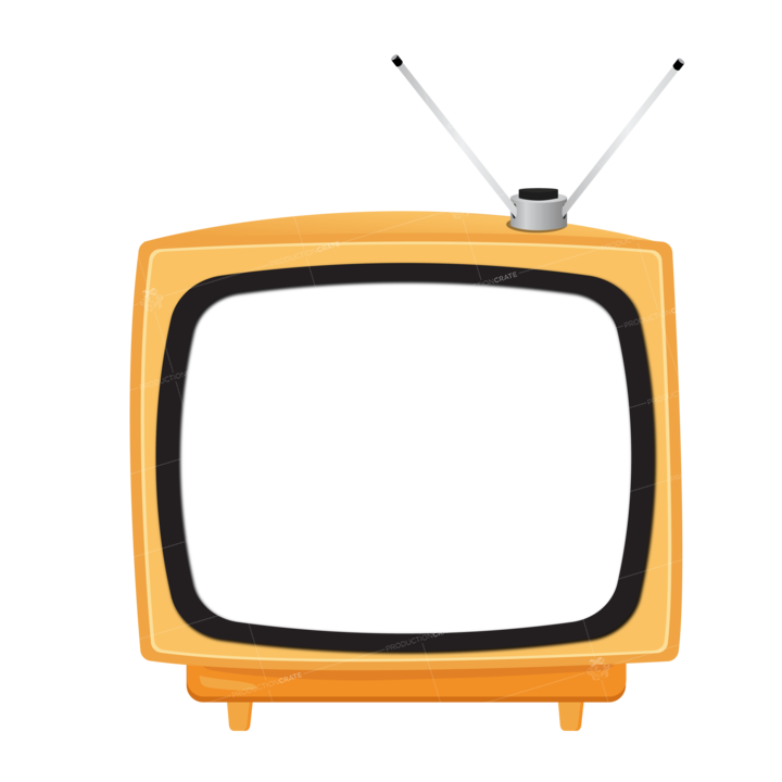 Antique Tv Orange Empty