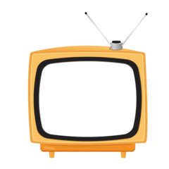Antique Tv Orange Empty