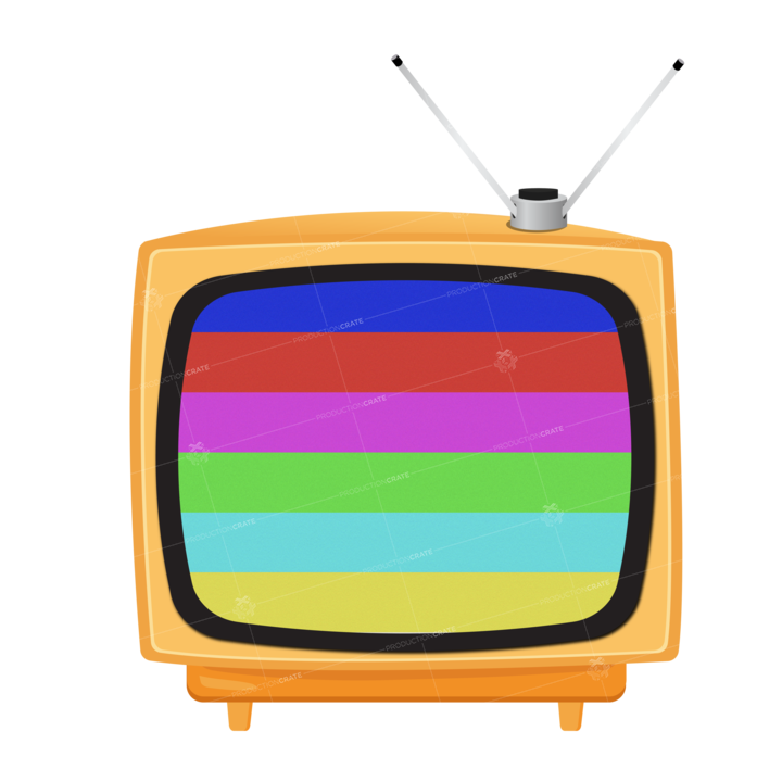 Antique Tv Orange Glitch