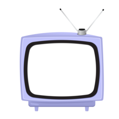 Antique Tv Purple Empty