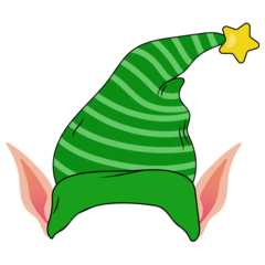 Elf Green Stripe Earhat