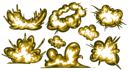Cartoon Explosion Set Yellow