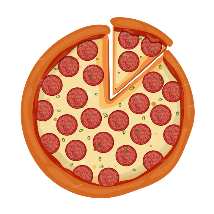 Fullpizza Pepperoni Illustration