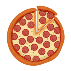 Fullpizza Pepperoni Illustration