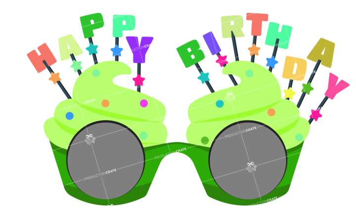 Green Birthday Eyeglasses