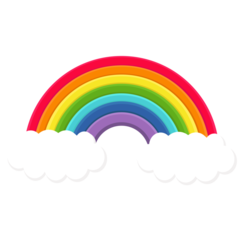Rainbow Cartoon Cloud