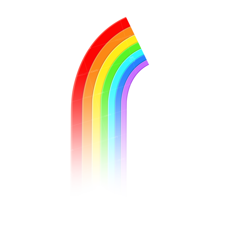 Rainbow Curve Drops Transparent