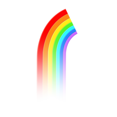 Rainbow Curve Drops Transparent