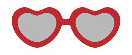 Red Heart Eyeglasses