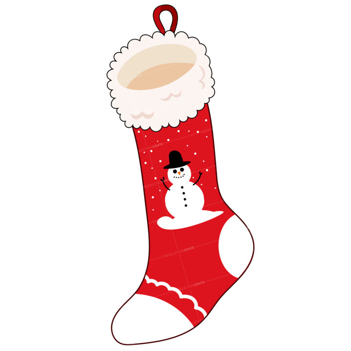 Socks Red Santa Snowman