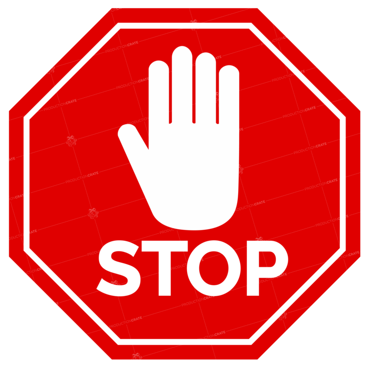 Stop Sign Hand Octagon