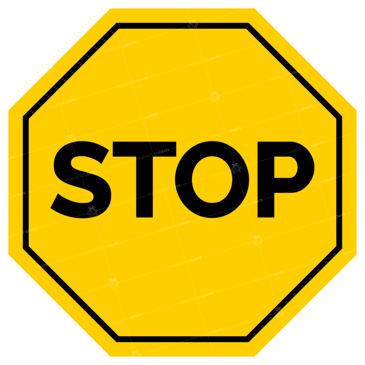 Stop Yellow Sign Octagon