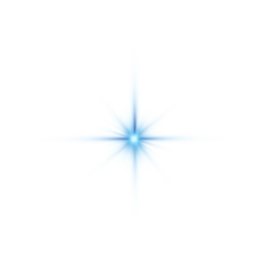 Transparent Star Blue