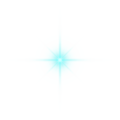 Transparent Star Spark Blue Style03