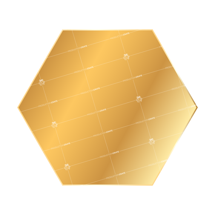 Badge Goldhexagon