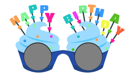 Blue Birthday Eyeglasses