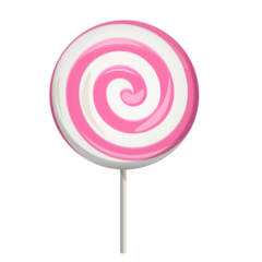 Candy Circle Pink Lollipop Vector