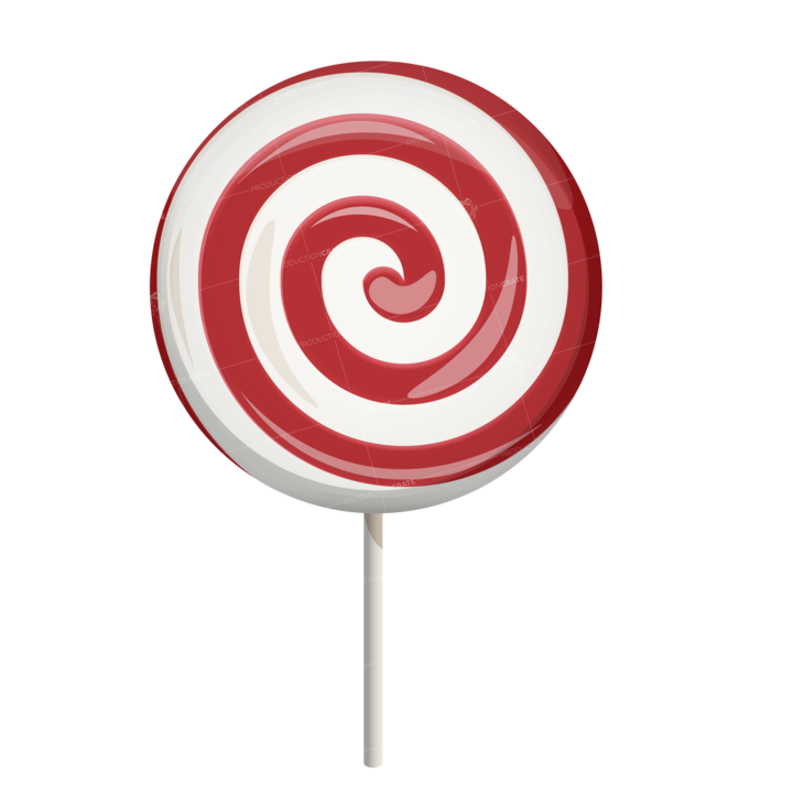 Candy Circle Red Lollipop Vector