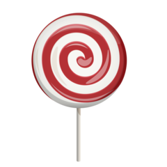 Candy Circle Red Lollipop Vector